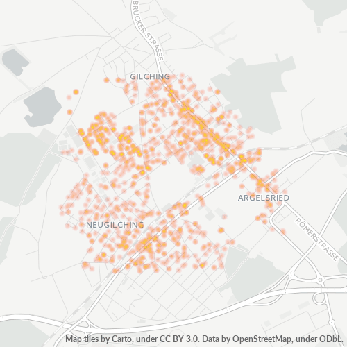 Heatmap für plz 82205