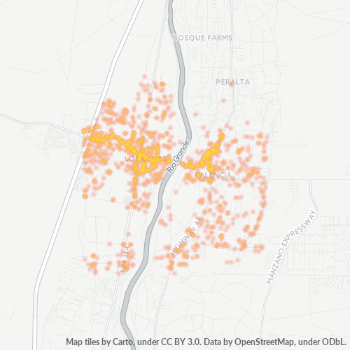 87031 Business Density Heatmap