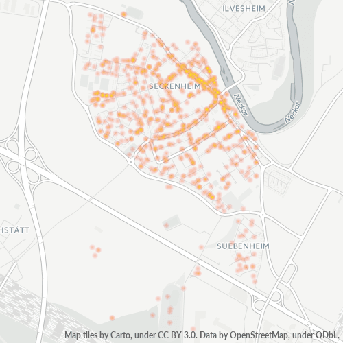 Heatmap für plz 68239