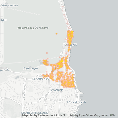2930 Heatmap over forretningstæthed