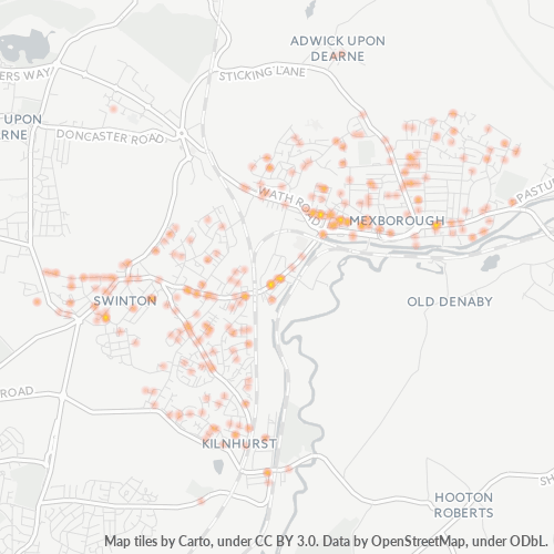 Heatmap for postal code S64