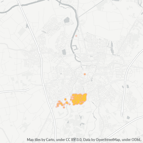 Heatmap voor postcode 4837