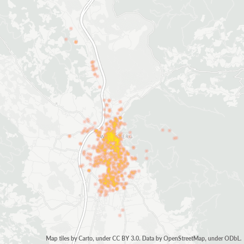 9400 Standortdichte-Heatmap