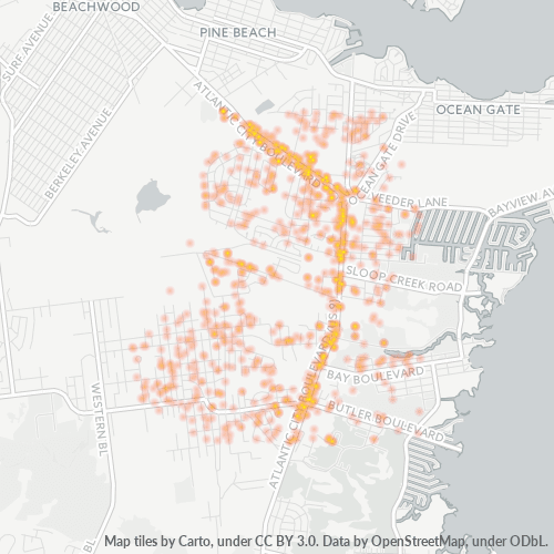 08721 Business Density Heatmap