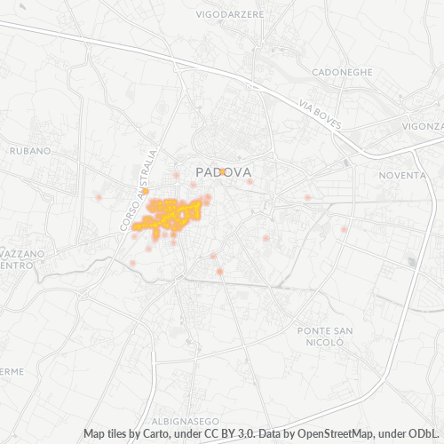 Mappa di calore per cap 35141