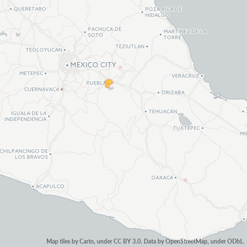 72230 Mapa de calor de densidad empresarial