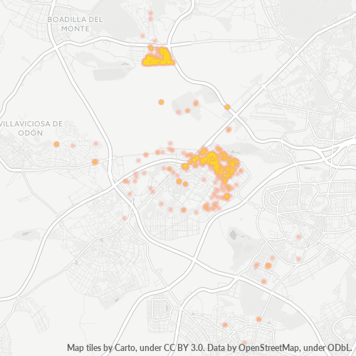 28925 Mapa de calor de densidad empresarial