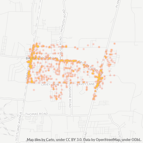 70714 Business Density Heatmap