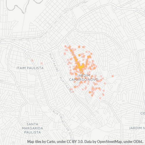 08121-000 Mapa de calor de densidad empresarial