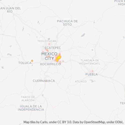 56370 Mapa de calor de densidad empresarial