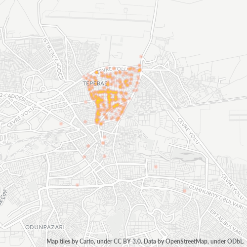 posta kodu 26220 için yoğunluk haritası