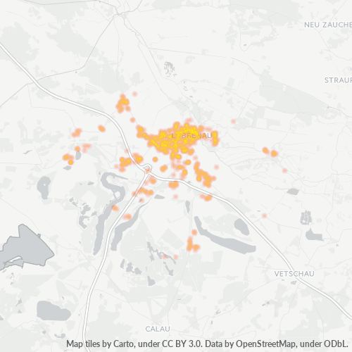 Heatmap für plz 03222