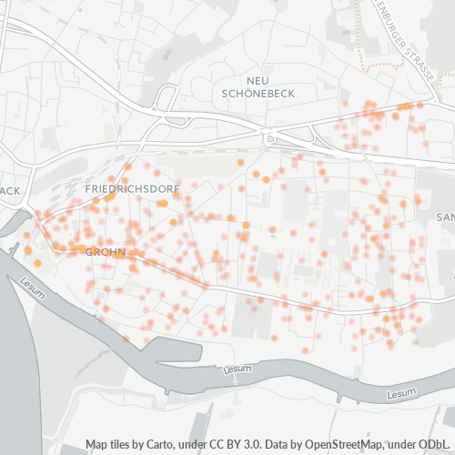28759 Standortdichte-Heatmap