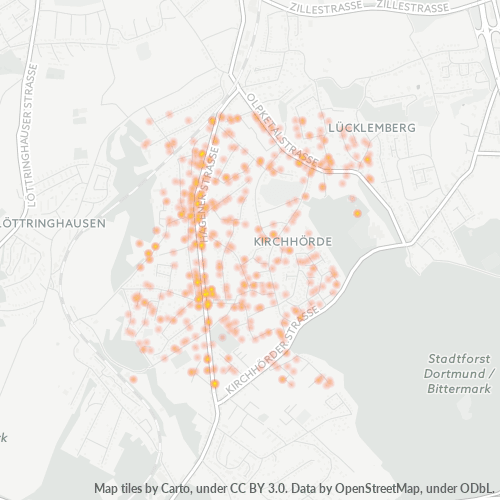 Heatmap für plz 44229