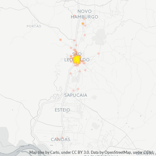 93010-000 Mapa de calor de densidad empresarial