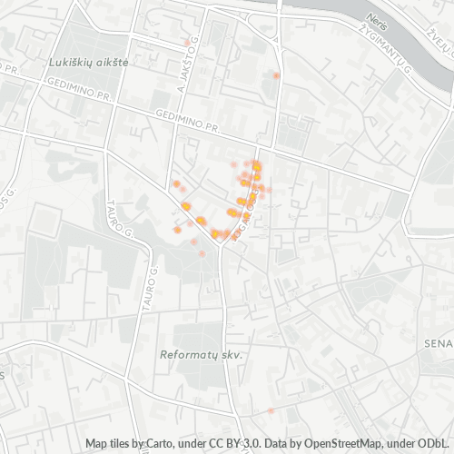 01116 Uzņēmējdarbības blīvuma karstuma karte