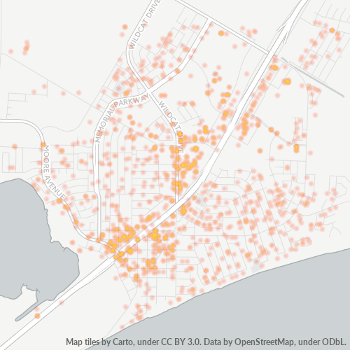 78374 Business Density Heatmap