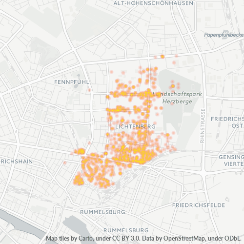 Heatmap für plz 10365