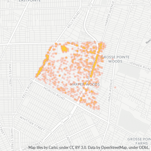 48225 Business Density Heatmap