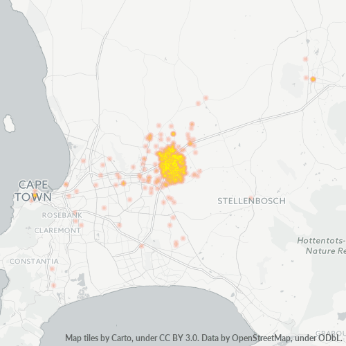 7560 Hittekaart vir Besigheidsdigtheid