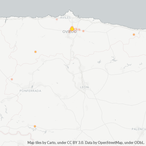 Mapa de calor para código postal 33429