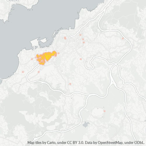 36209 Mapa de calor de densidad empresarial