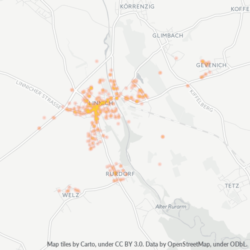 Heatmap für plz 52441