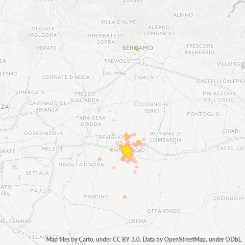 Mappa di calore per cap 24043