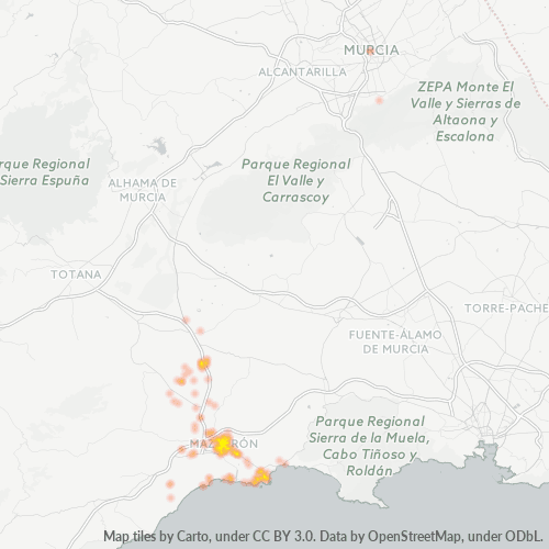 Mapa de calor para código postal 30870