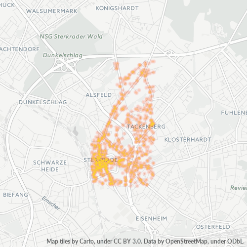 46145 Standortdichte-Heatmap