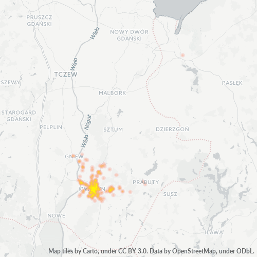 82-500 Mapa intensywności działalności gospodarczej