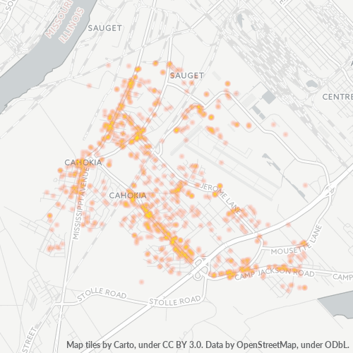 62206 Business Density Heatmap