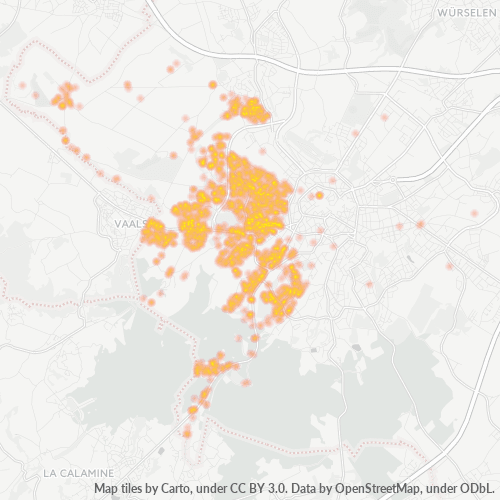Heatmap für plz 52074