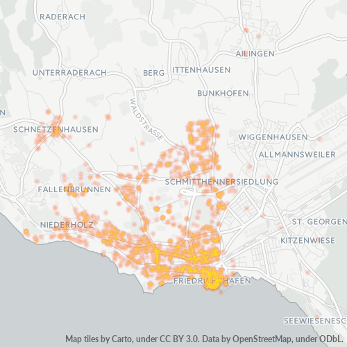 Heatmap für plz 88045