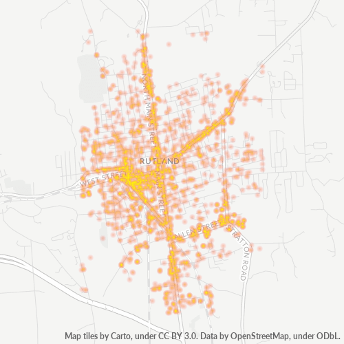 05701 Business Density Heatmap