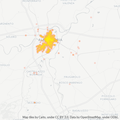 Mappa di calore per cap 15121