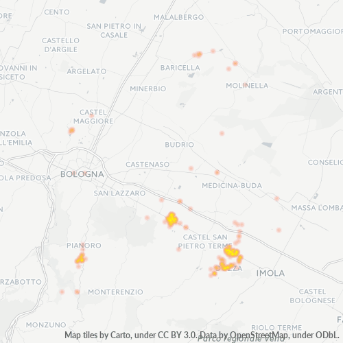 Mappa di calore per cap 40060
