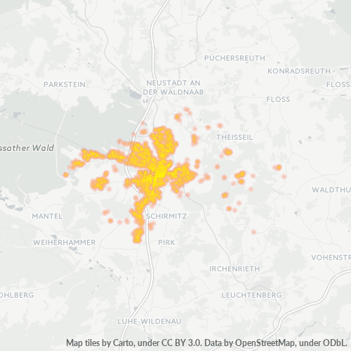 Heatmap für plz 92637