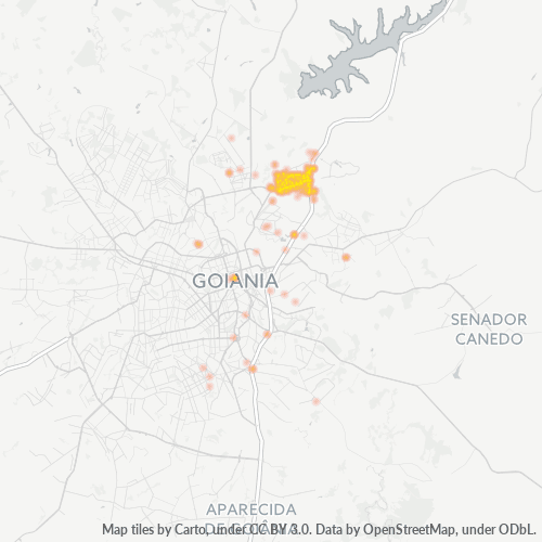 74675-000 Mapa de calor de densidad empresarial