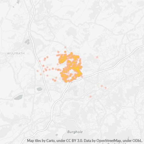 Heatmap für plz 42113