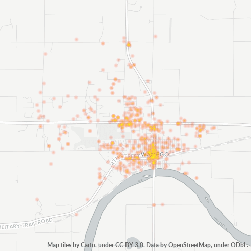 66547 Business Density Heatmap