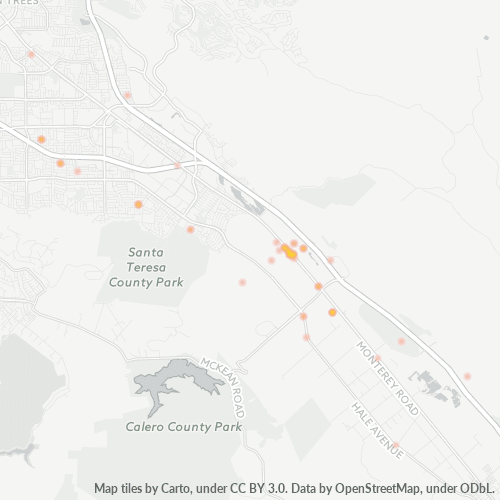 95013 Business Density Heatmap