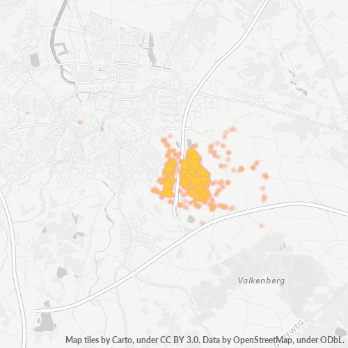Heatmap voor postcode 4854