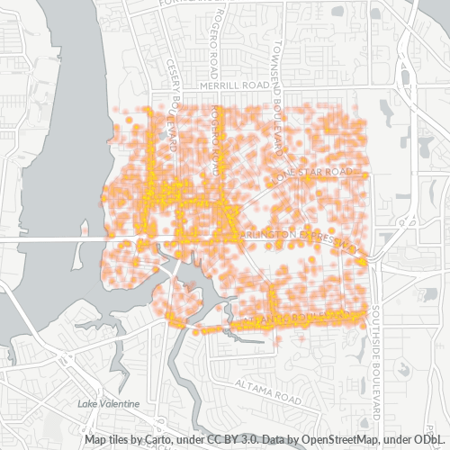 32211 Business Density Heatmap