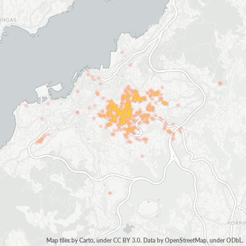 36214 Mapa de calor de densidad empresarial