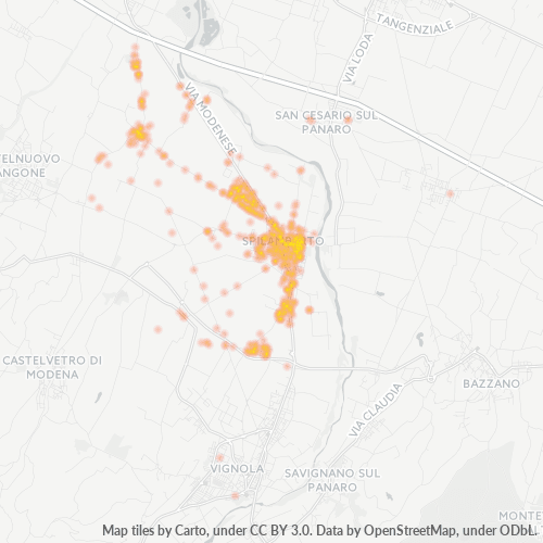 Mappa di calore per cap 41057