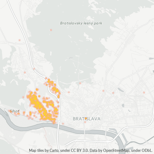 841 04 Teplotná mapa obchodnej hustoty