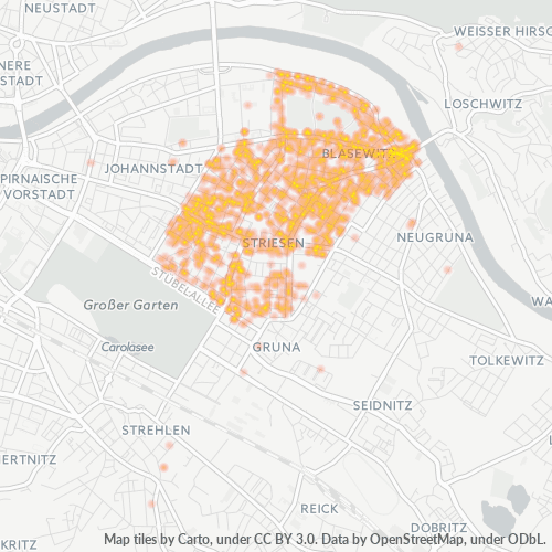 Heatmap für plz 01309