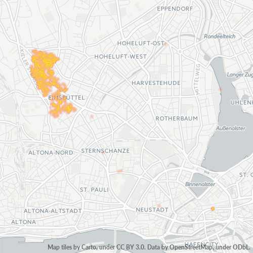 Heatmap für plz 20257