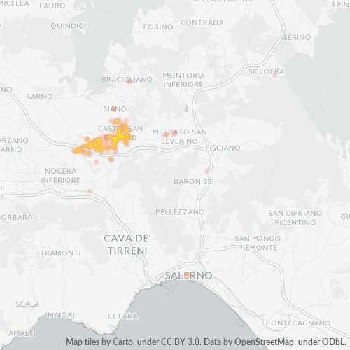 Mappa di calore per cap 84083